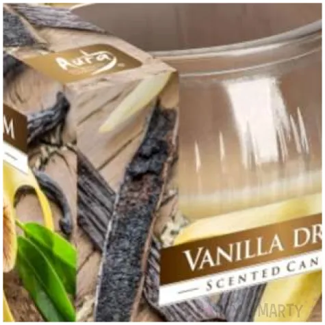 swieca zapachowa w szkle waniliowe marzenie bispol 77 mm