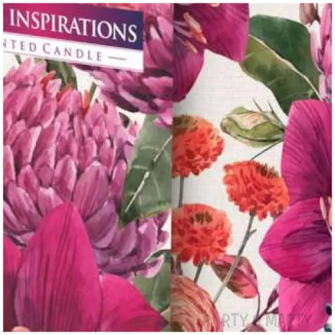 swieca zapachowa w szkle z nadrukiem kwiatowe inspiracje bispol 78 72 mm