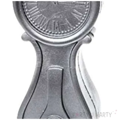 swieca zegar vintage xxl srebrny candellana