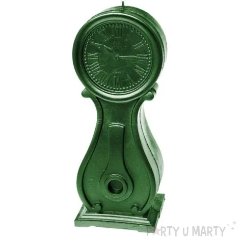 swieca zegar vintage xxl zielony metalik candellana