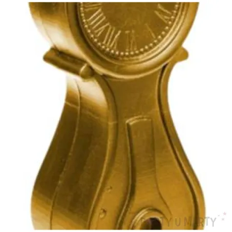 swieca zegar vintage xxl zloty metalik candellana