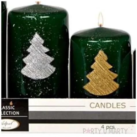 swiece pienkowe choinki zielone ciemne adpal 70 120 mm 4 szt