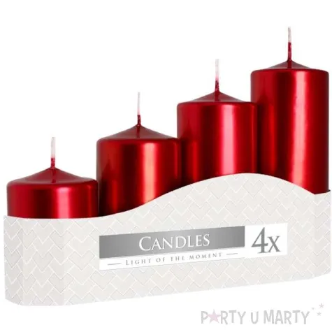 swiece pienkowe classic czerwone metaliczne bispol mix 4 szt