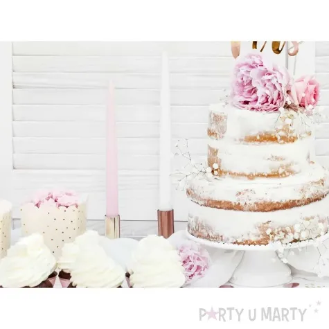 swiece stozkowe classic pastel bialy 24cm 10 szt