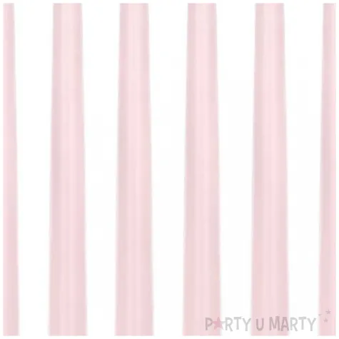 swiece stozkowe classic pastel rozowy jasny partydeco 24 cm 10 szt