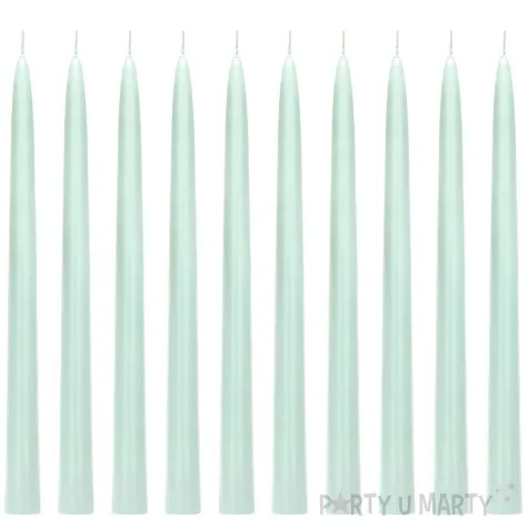 swiece stozkowe classic pastel szalwiowy partydeco 24 cm 10 szt