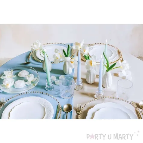 swiece stozkowe classic pastel szalwiowy partydeco 24 cm 10 szt