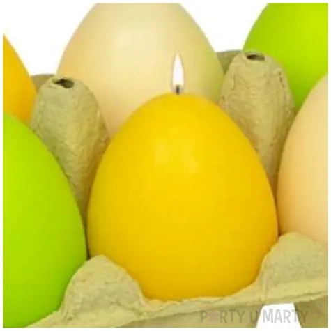 swiece wielkanocne jajka mix bialo zolto zielone adpal 6cm 6szt