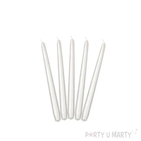 swieczka classic metalic 24 cm perlowa 10 szt