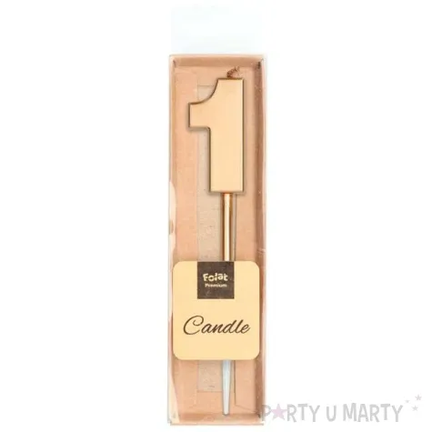 swieczka cyferka 1 zloto folat