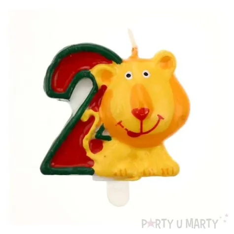 swieczka cyferka 2 zoo lew