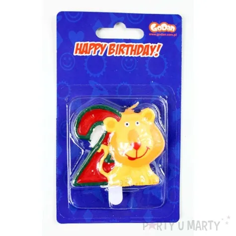 swieczka cyferka 2 zoo lew