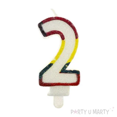 swieczka cyferka z brokatem 2