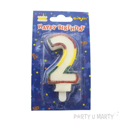 swieczka cyferka z brokatem 2