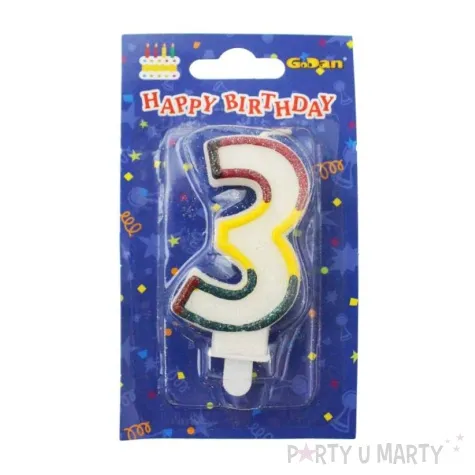 swieczka cyferka z brokatem 3