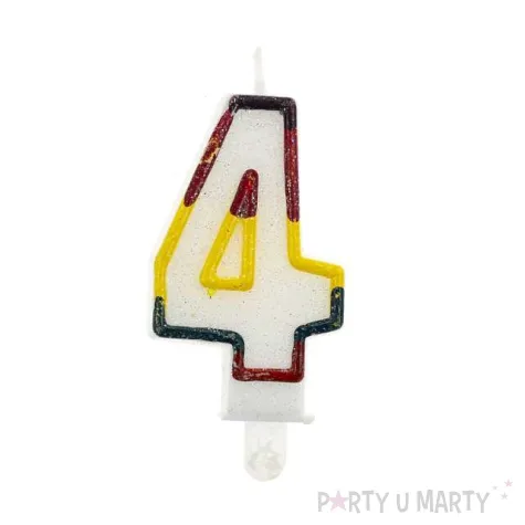 swieczka cyferka z brokatem 4