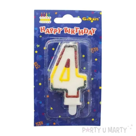 swieczka cyferka z brokatem 4