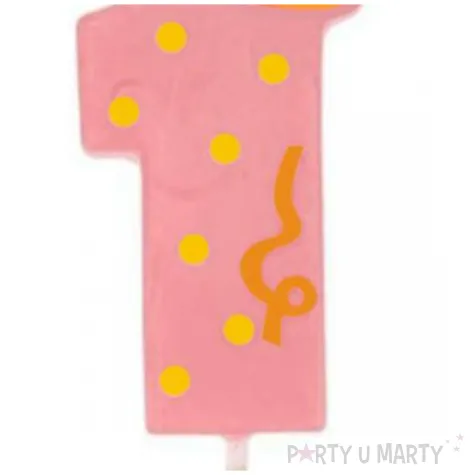 swieczka cyfra 1 broadway ravi rozowa