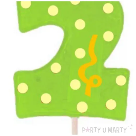 swieczka cyfra 2 broadway ravi zielona