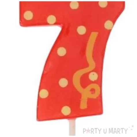 swieczka cyfra 7 broadway ravi czerwona