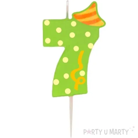 swieczka cyfra 7 broadway ravi zielona