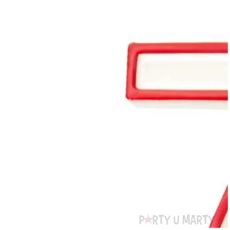 swieczka cyfra 7 partypal bialo czerwona 13 cm