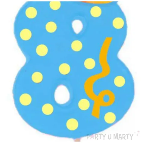 swieczka cyfra 8 broadway ravi niebieska