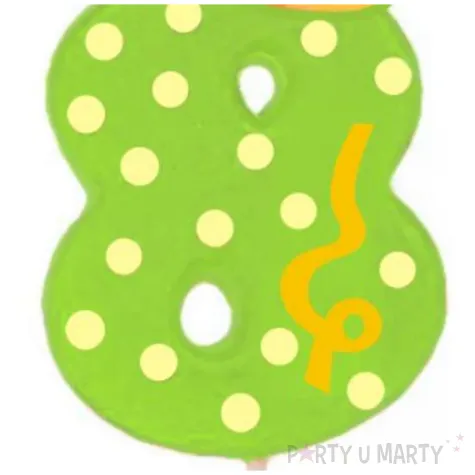 swieczka cyfra 8 broadway ravi zielona