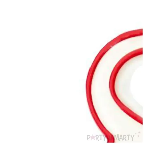 swieczka cyfra 8 partypal bialo czerwona 13 cm