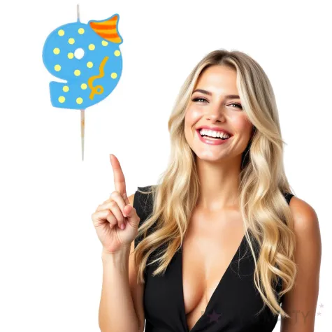 swieczka cyfra 9 broadway ravi niebieska