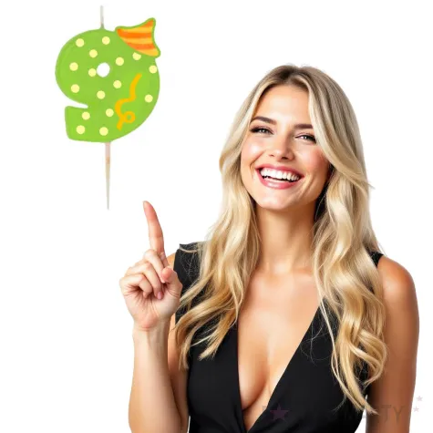 swieczka cyfra 9 broadway ravi zielona