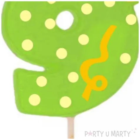 swieczka cyfra 9 broadway ravi zielona