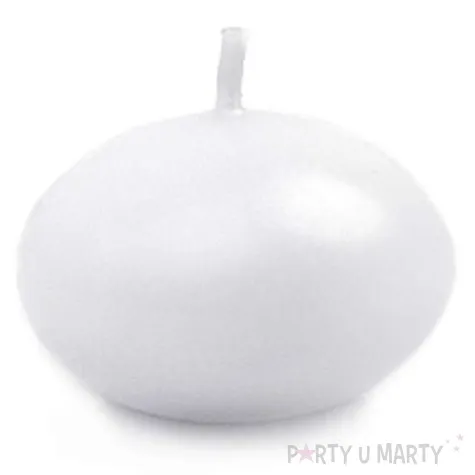 swieczka dysk plywajacy biala partydeco 40 mm 50 szt