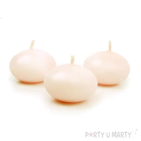 swieczka dysk plywajacy kremowa partydeco 40 mm 50 szt