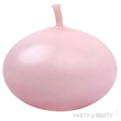 swieczka dysk plywajacy rozowa partydeco 40 mm 50 szt