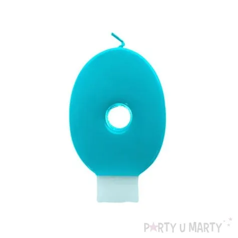 swieczka na tort 0 monte blekit 6 5 cm partydeco blekitna