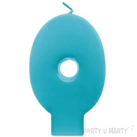 swieczka na tort 0 monte blekit 6 5 cm partydeco blekitna