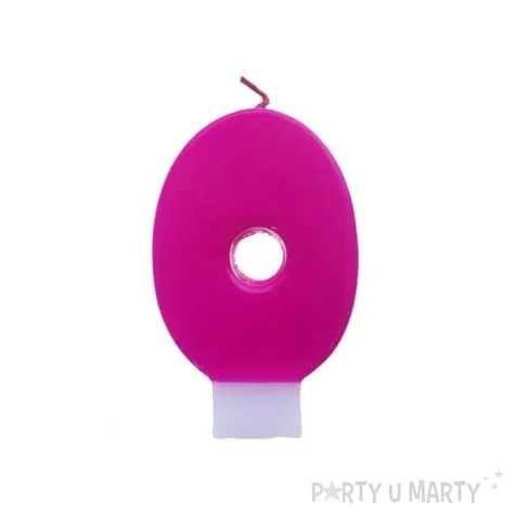 swieczka na tort 0 monte roz 6 5 cm partydeco rozowa