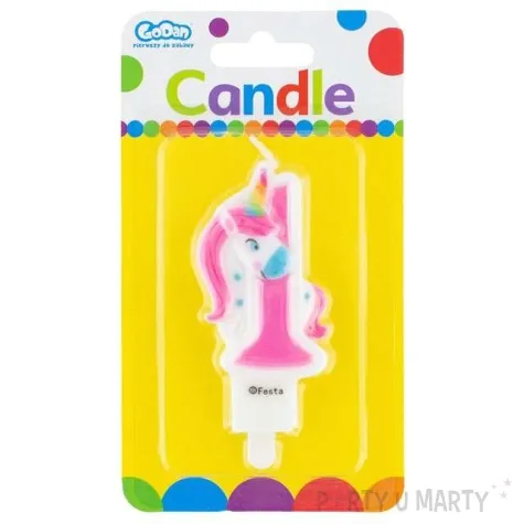 swieczka na tort 1 jednorozec godan