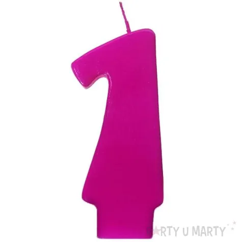 swieczka na tort 1 monte roz 6 5 cm partydeco rozowa