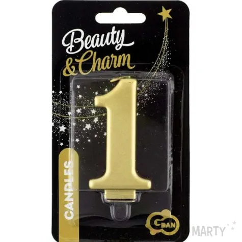 swieczka na tort 1 zloty godan