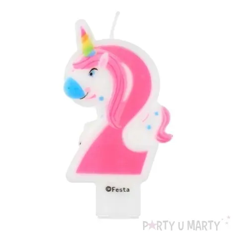 swieczka na tort 2 jednorozec godan