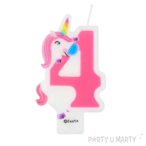 swieczka na tort 4 jednorozec godan