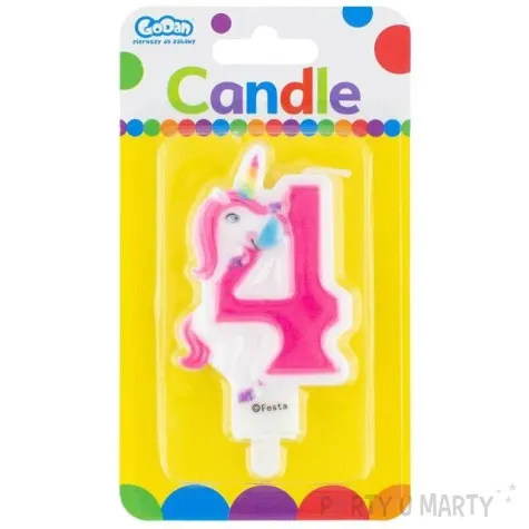 swieczka na tort 4 jednorozec godan