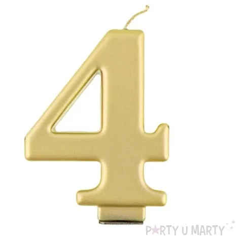 swieczka na tort 4 zloty godan