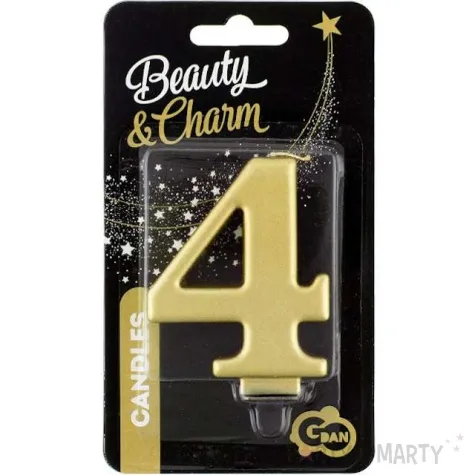 swieczka na tort 4 zloty godan