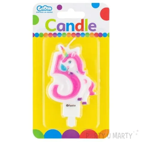 swieczka na tort 5 jednorozec godan
