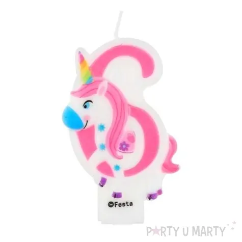 swieczka na tort 6 jednorozec godan