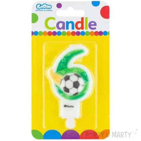 swieczka na tort 6 pilka godan