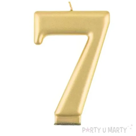 swieczka na tort 7 zlota godan